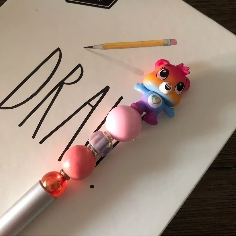 The Care Bears: Togetherness Bear handmade beaded pen